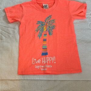 Delta Coral Kids Tee with Colorful Palm Design